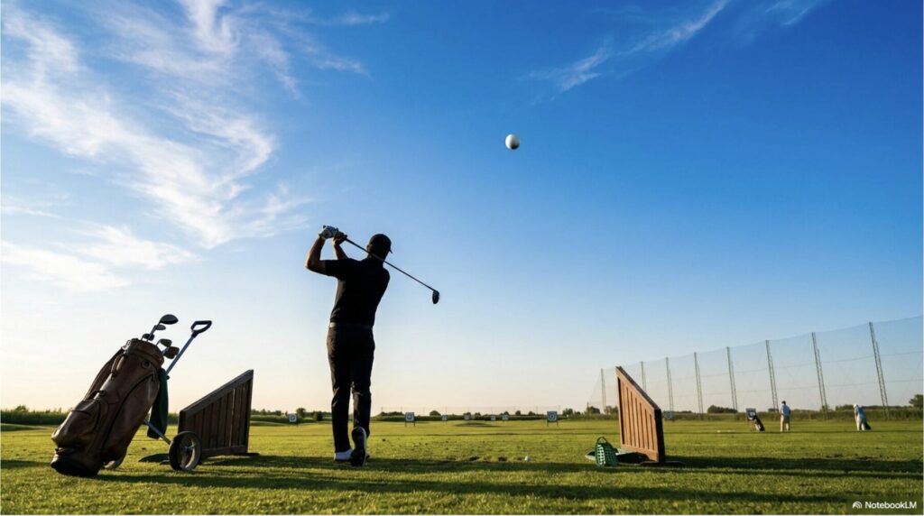 郊外の練習場併設型店舗のメリット。実際の弾道や飛距離を確認できる試打環境の重要性。